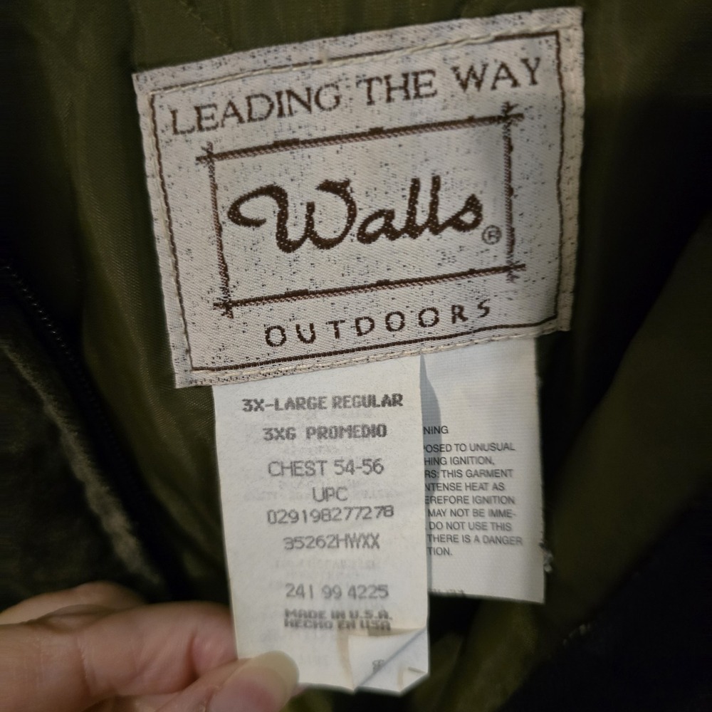 Walls Outdoors Mens 3XL Camo Hooded Insulated Hunting Jacket Made in USA - Picture 4 of 5